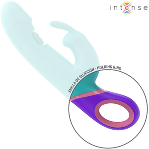 Intense – Monica vibrateur rabbit avec stimulateur de point g rotatif bleu