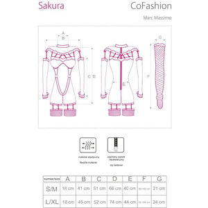 Livco Corsetti Fashion – Combinaison sakura cf 90357 + gants longs + porte-jarretelles noir S/M
