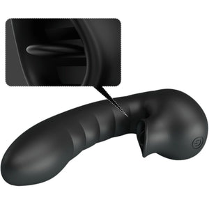 Pretty Love – Hobgoblin boîte à doigts vibrants 12 vibrations + stimulateur de clitoris noir