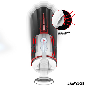 Jamyjob – Masturbateur buccal automatique megabite 5 modes d'ondes stimulantes et de vibrations