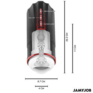 Jamyjob – Masturbateur buccal automatique megabite 5 modes d'ondes stimulantes et de vibrations