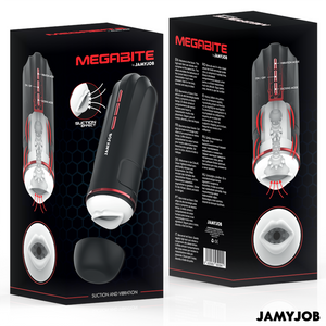 Jamyjob – Masturbateur buccal automatique megabite 5 modes d'ondes stimulantes et de vibrations
