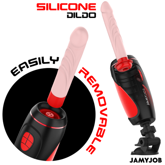 JAMYJOB - PYSTON BASE MASTURBADOR AUTOMÁTICO WITH DILDO CONTROL REMOTO