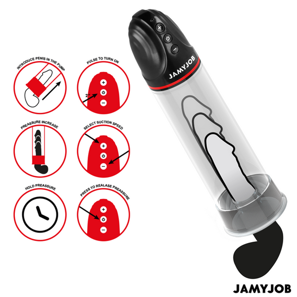 Jamyjob – Pompe automatique xpand 3 niveaux d'ondes stimulantes gris