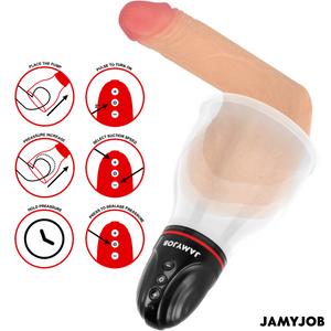 Jamyjob – Xpand lite pompe à testicules automatique 3 niveaux d'ondes stimulantes gris