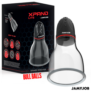 Jamyjob – Xpand lite pompe à testicules automatique 3 niveaux d'ondes stimulantes gris