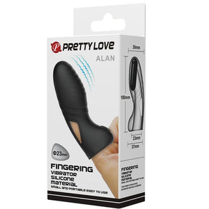 Pretty Love – Alan vibrateur de doigts en silicone noir