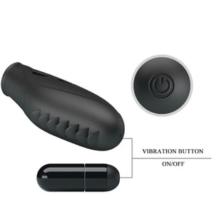 Pretty Love – Vibrateur doigt en silicone gilo noir
