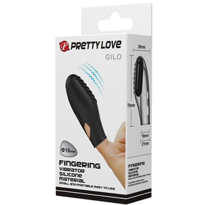 Pretty Love – Vibrateur doigt en silicone gilo noir