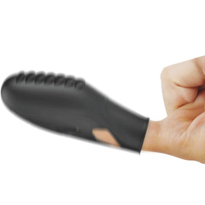 Pretty Love – Vibrateur doigt en silicone gilo noir