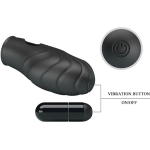 Pretty Love – Vibrateur de doigt en silicone lich noir