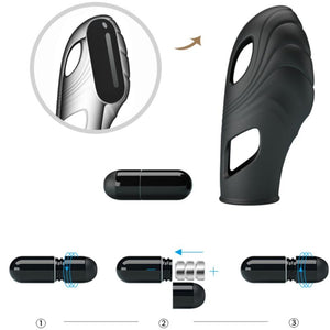 Pretty Love – Vibrateur de doigt en silicone lich noir