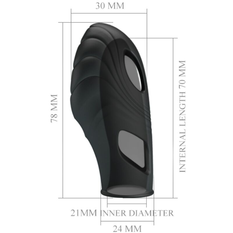 MOOIE LIEFDE - LICH VIBRADOR DE DEDO SILICONA NEGRO