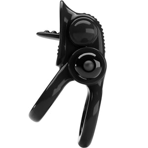 Pretty Love – Passionate ring double anneau vibrant + stimulateur de clitoris noir