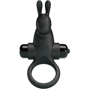 Pretty Love – Anneau vibrant + stimulateur de clitoris rabbit 10 vibrations noir