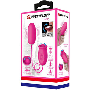 Pretty Love – Oeuf vibrant daisy + langue stimulante clitoris rose