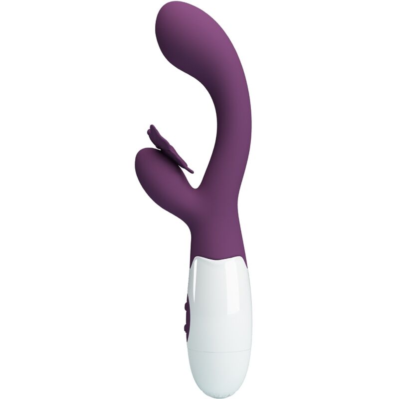 PRETTY LOVE - BUTTERFLY KISS VIBRADOR RABBIT &amp; ESTIMULADOR PUNTO G MORADO