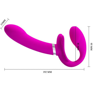 Pretty Love – Vibrateur double strap-on valerie 12 vibrations violet
