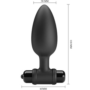 Pretty Love – Vibra butt plug 2 plug anal 10 vibrations noir