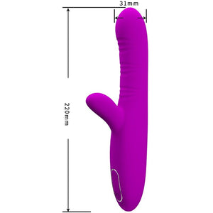Pretty Love – Vibrateur multifonction angelique + stimulateur de clitoris violet