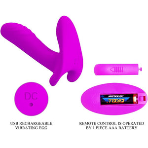 Pretty Love – Masseur & vibrateur 12 vibrations télécommande violet