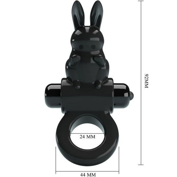 Pretty Love – Anneau vibrateur excitant rabbit 10 vibrations noir