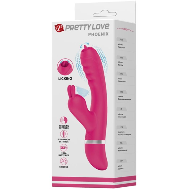 PRETTY LOVE - PHOENIX VIBRADOR RABBIT MULTIFUNCTION PINK