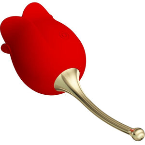 Pretty Love – Rose lover stimulateur de clitoris rose 12 vibrations rouge