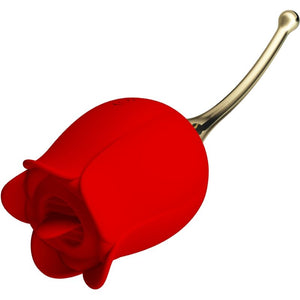 Pretty Love – Rose lover stimulateur de clitoris rose 12 vibrations rouge