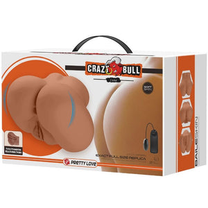 Crazy Bull – Luna vibrateur fessier avec vagin et anus réalistes contrôle de la chair à distance
