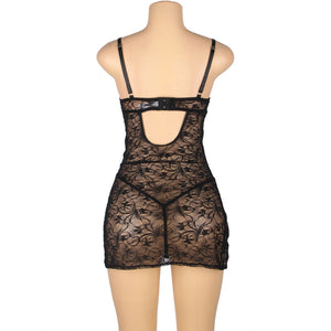 Subblime – 954185 babydoll en dentelle à bretelles réglables noire S/M