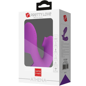 Pretty Love – Vibrateur de doigts athena avec stimulateur de clitoris violet