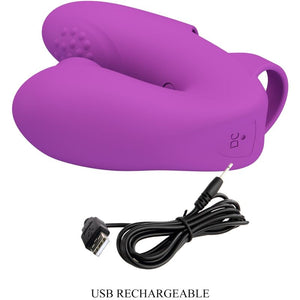Pretty Love – Vibrateur de doigts athena avec stimulateur de clitoris violet