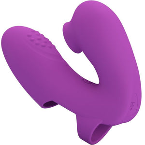 Pretty Love – Vibrateur de doigts athena avec stimulateur de clitoris violet