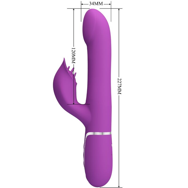 PRETTY LOVE - VIBRADOR &amp; ESTIMULATOR MULTIFUNCTION 4 IN 1 MORADO