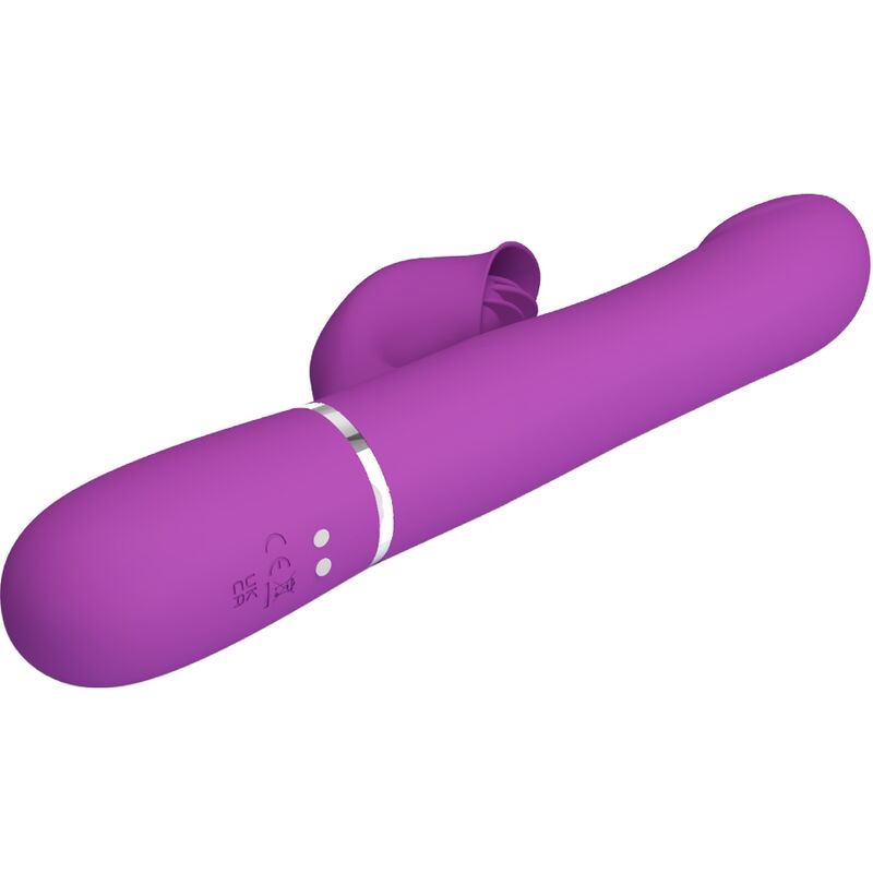 PRETTY LOVE - VIBRADOR &amp; ESTIMULATOR MULTIFUNCTION 4 IN 1 MORADO
