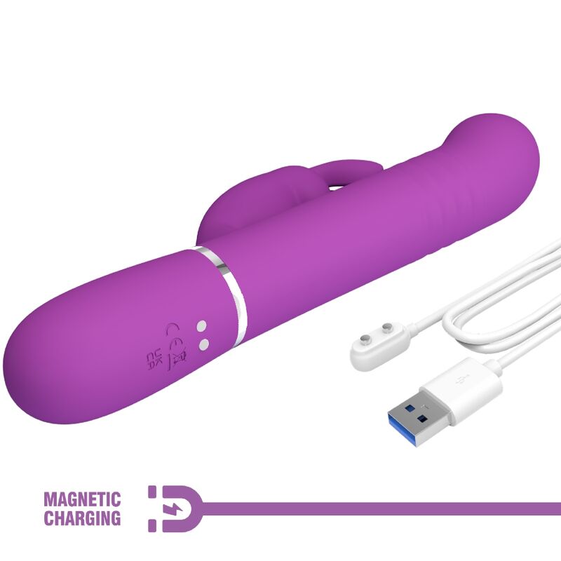 PRETTY LOVE - COALE VIBRADOR RABBIT MULTIFUNCTION 4 IN 1 MORADO