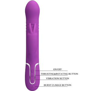 Pretty Love – Vibrateur lapin multifonction coale 4 en 1 violet
