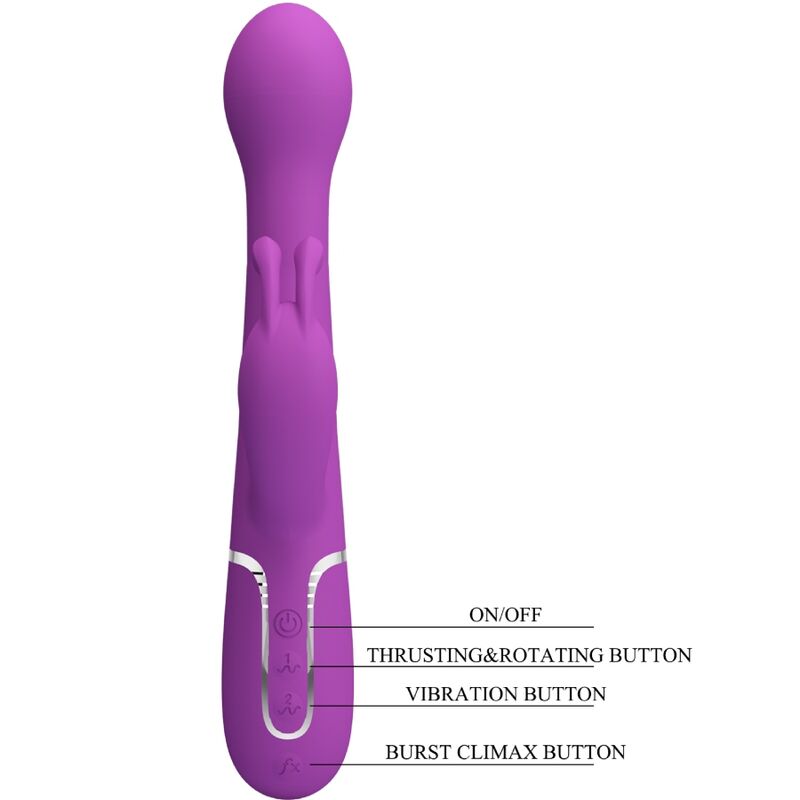 PRETTY LOVE - DEJON VIBRADOR RABBIT MULTIFUNCTION 3 IN 1 MORADO