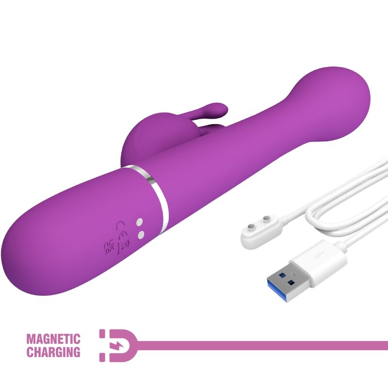 PRETTY LOVE - DEJON VIBRADOR RABBIT MULTIFUNCTION 3 IN 1 MORADO