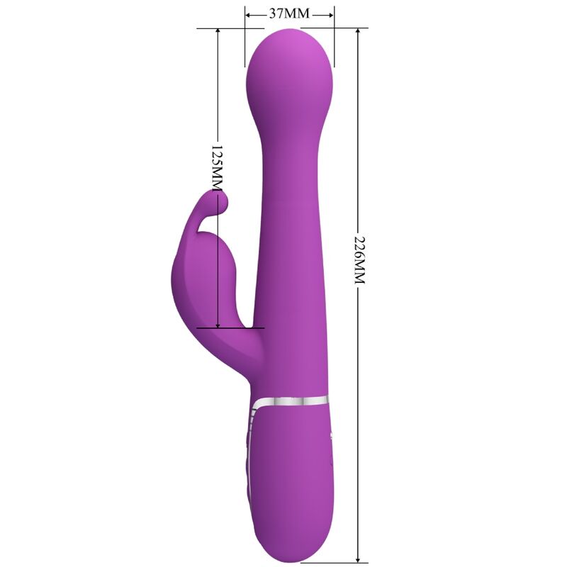 PRETTY LOVE - DEJON VIBRADOR RABBIT MULTIFUNCTION 3 IN 1 MORADO