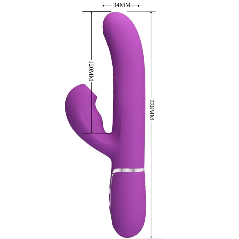 PRETTY LOVE - PERLITA VIBRADOR RABBIT MULTIFUNCTION 3 IN 1 MORADO