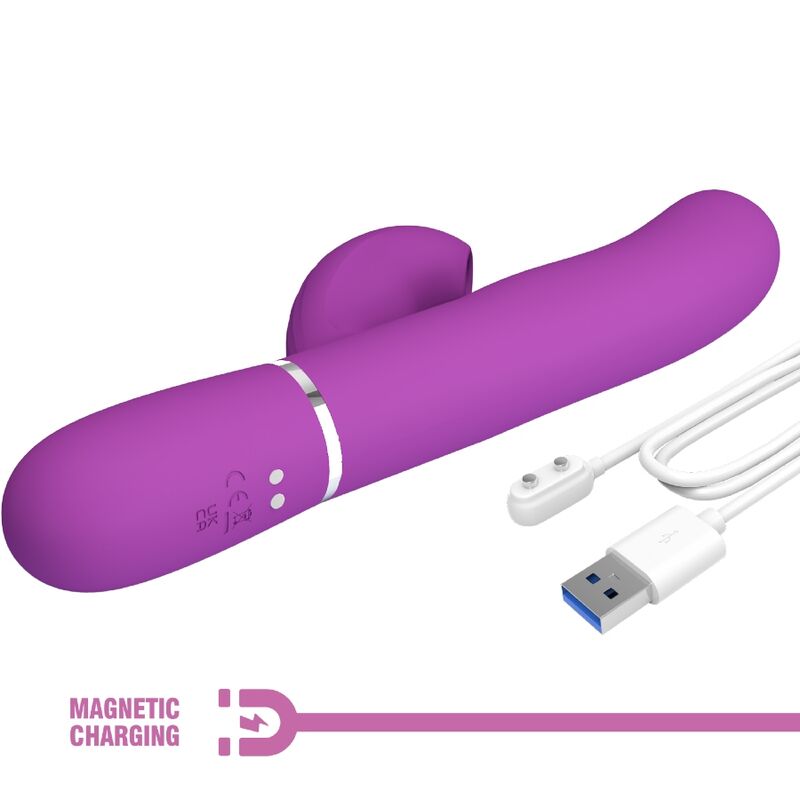 PRETTY LOVE - PERLITA VIBRADOR RABBIT MULTIFUNCTION 3 IN 1 MORADO