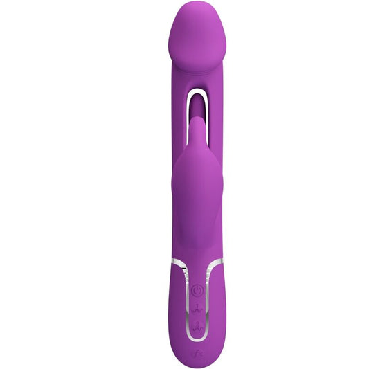 PRETTY LOVE - KAMPAS VIBRADOR RABBIT MULTIFUNCTION 3 IN 1 MORADO