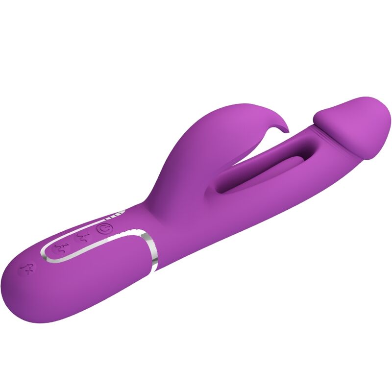 PRETTY LOVE - KAMPAS VIBRADOR RABBIT MULTIFUNCTION 3 IN 1 MORADO