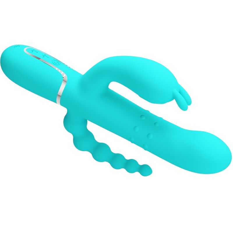 PRETTY LOVE - CAMMY TRIPLE VIBRADOR RABBIT MULTIFUNCTION 4 IN 1 AZUL