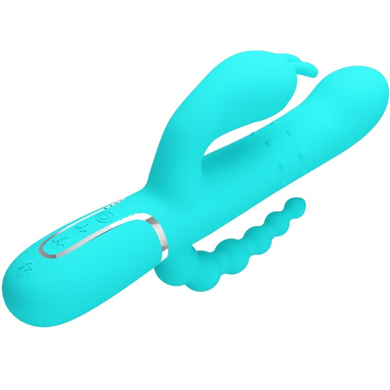 PRETTY LOVE - CAMMY TRIPLE VIBRADOR RABBIT MULTIFUNCTION 4 IN 1 AZUL