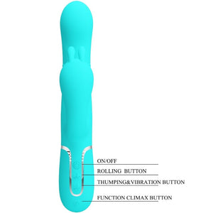 Pretty Love – Cammy 4 en 1 vibrateur multifonction tripple rabbit bleu