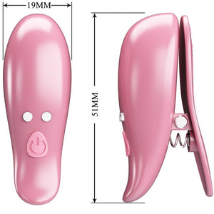 Pretty Love – Pinces à tétons cailey 10 vibrations télécommande rose