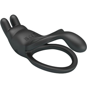 Pretty Love – Seth double anneau vibrant lapin 7 vibrations noir